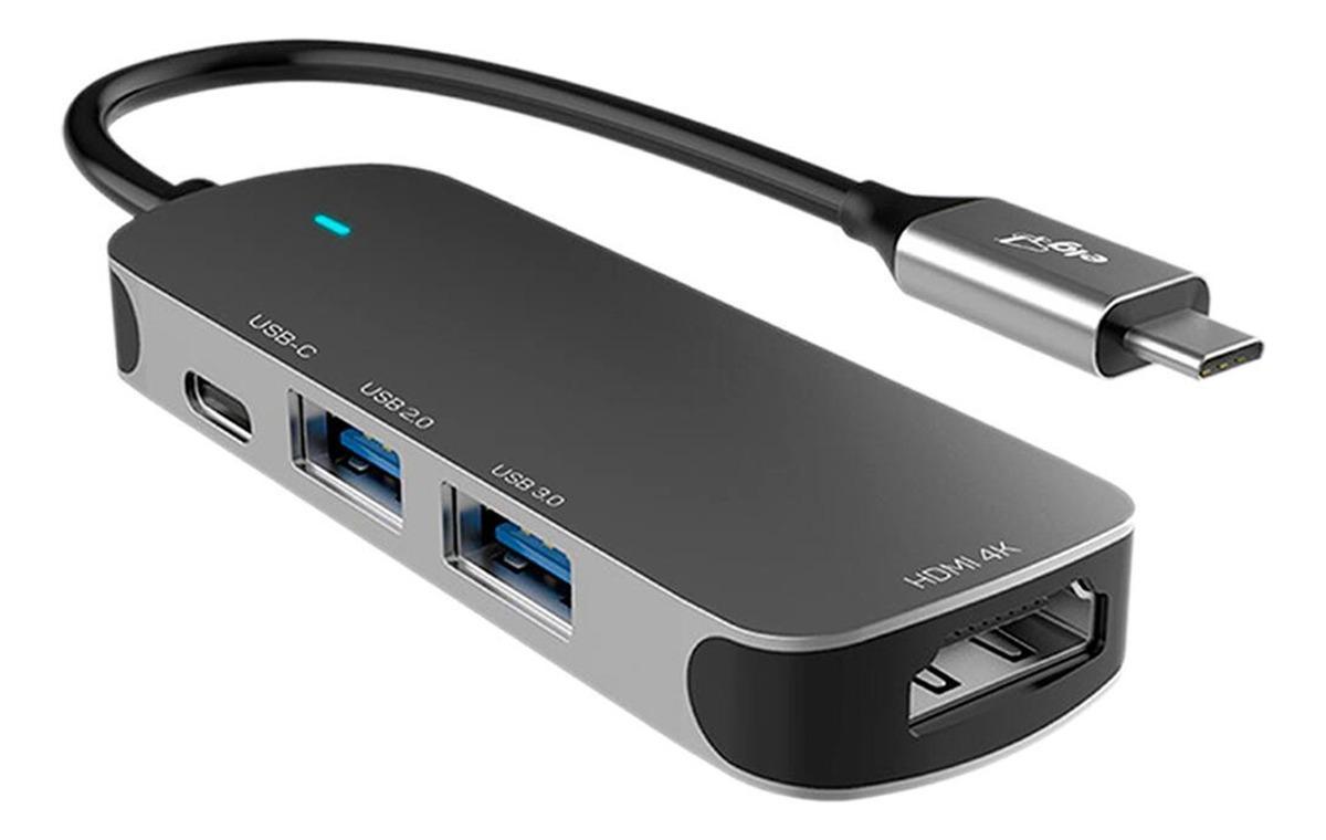 Miniatura Adaptador Elg Hub Usb 4 Em 1 Tipo-C 3.0 Hdmi - Hub41Hd