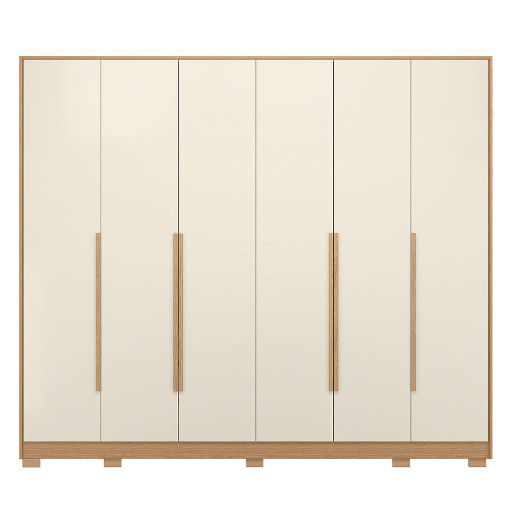 Guarda Roupa Casal 270cm 6 Portas Fascine A02 Off/freijó - Mpozenato