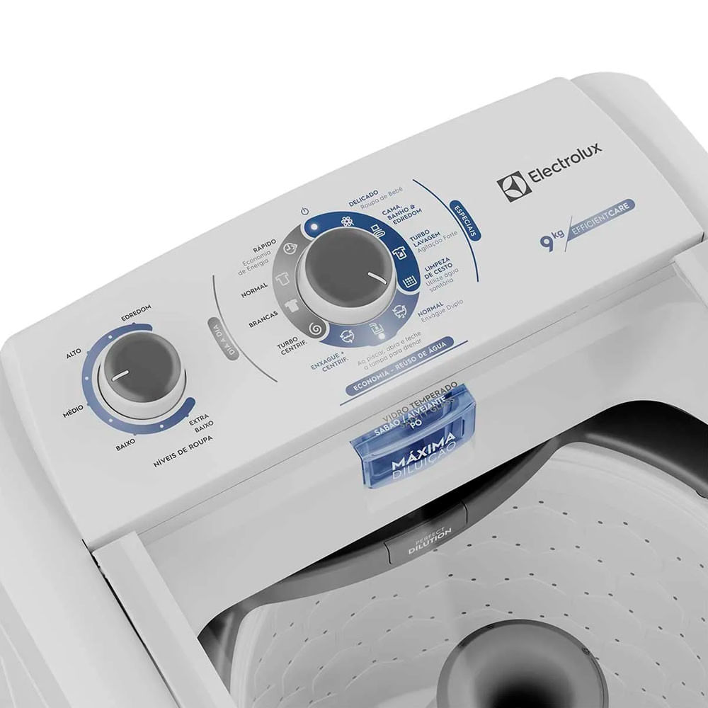 Miniatura Máquina de Lavar Electrolux 9Kg Efficient Care LED09 Branco - 110V