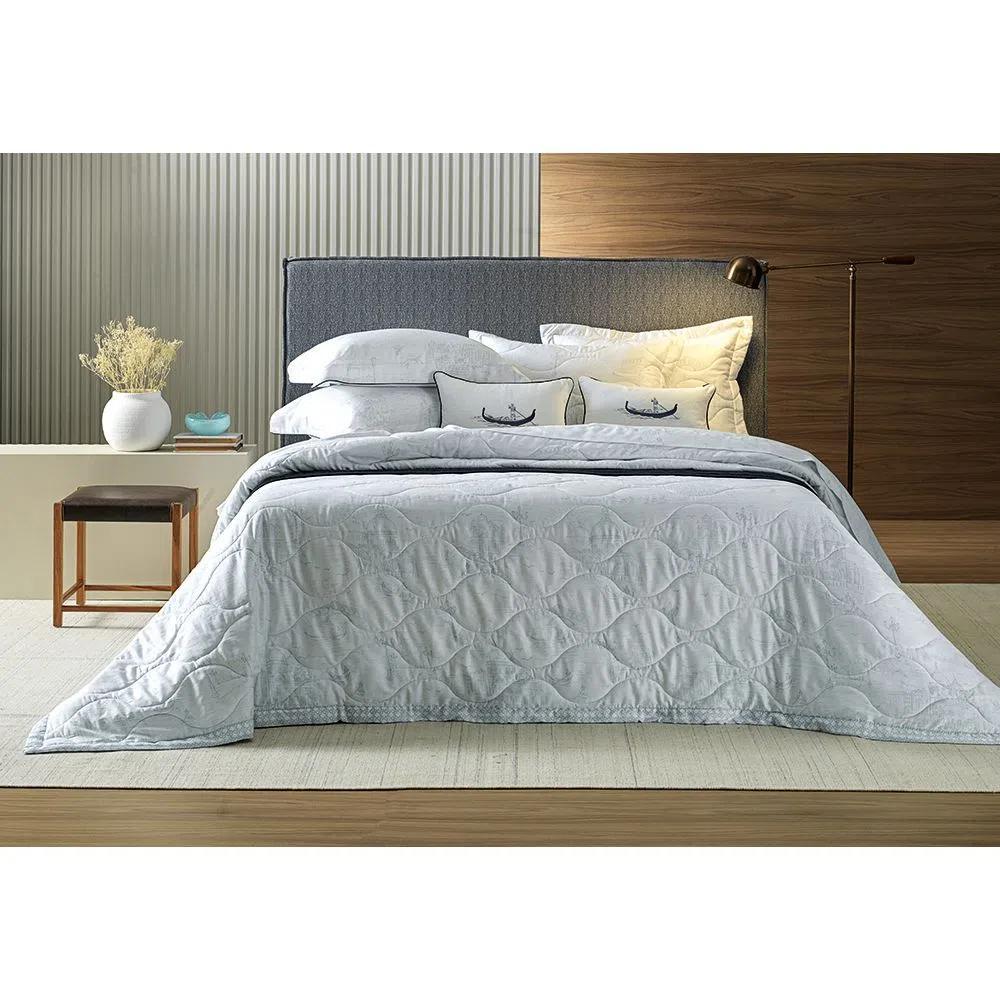 Miniatura Colcha Trussardi Com 2 Porta Travesseiros Vêneto 200 Fios