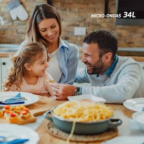 Micro-ondas Mondial MO-02-34-W com 10 Ajustes de Potência e Função Tira Odor – 34L Branco 110V