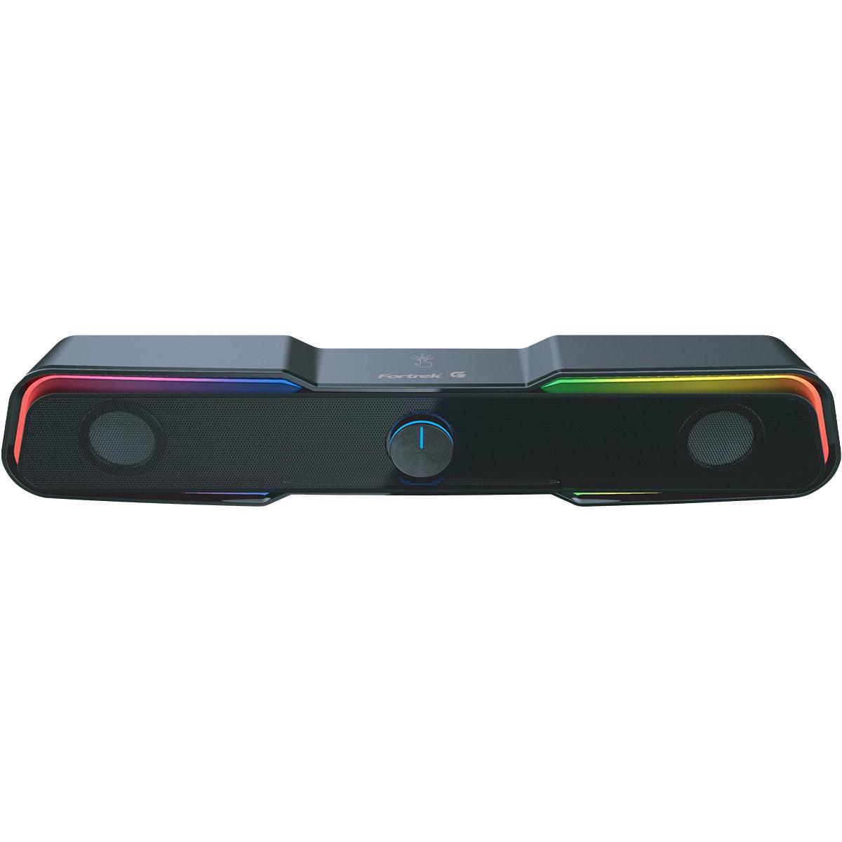 Soundbar Gamer USB P2 2X3W Preta Black Hawk Fortrek