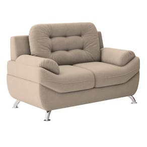 Miniatura Sofá 2 Lugares Linoforte Mercury Revestido em Tecido Suede - 150cm de largura Areia