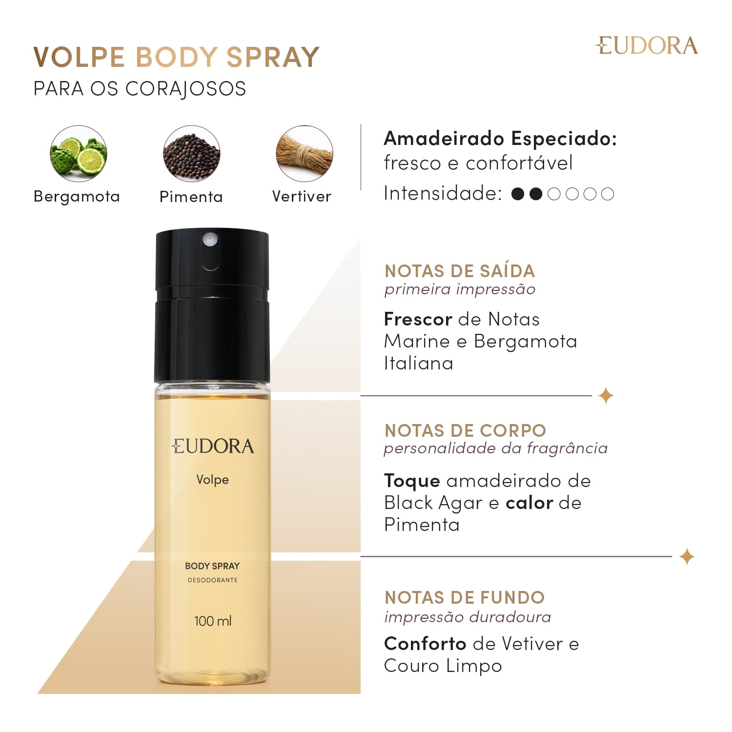 Miniatura Eudora Volpe Desodorante Body Spray 100ml