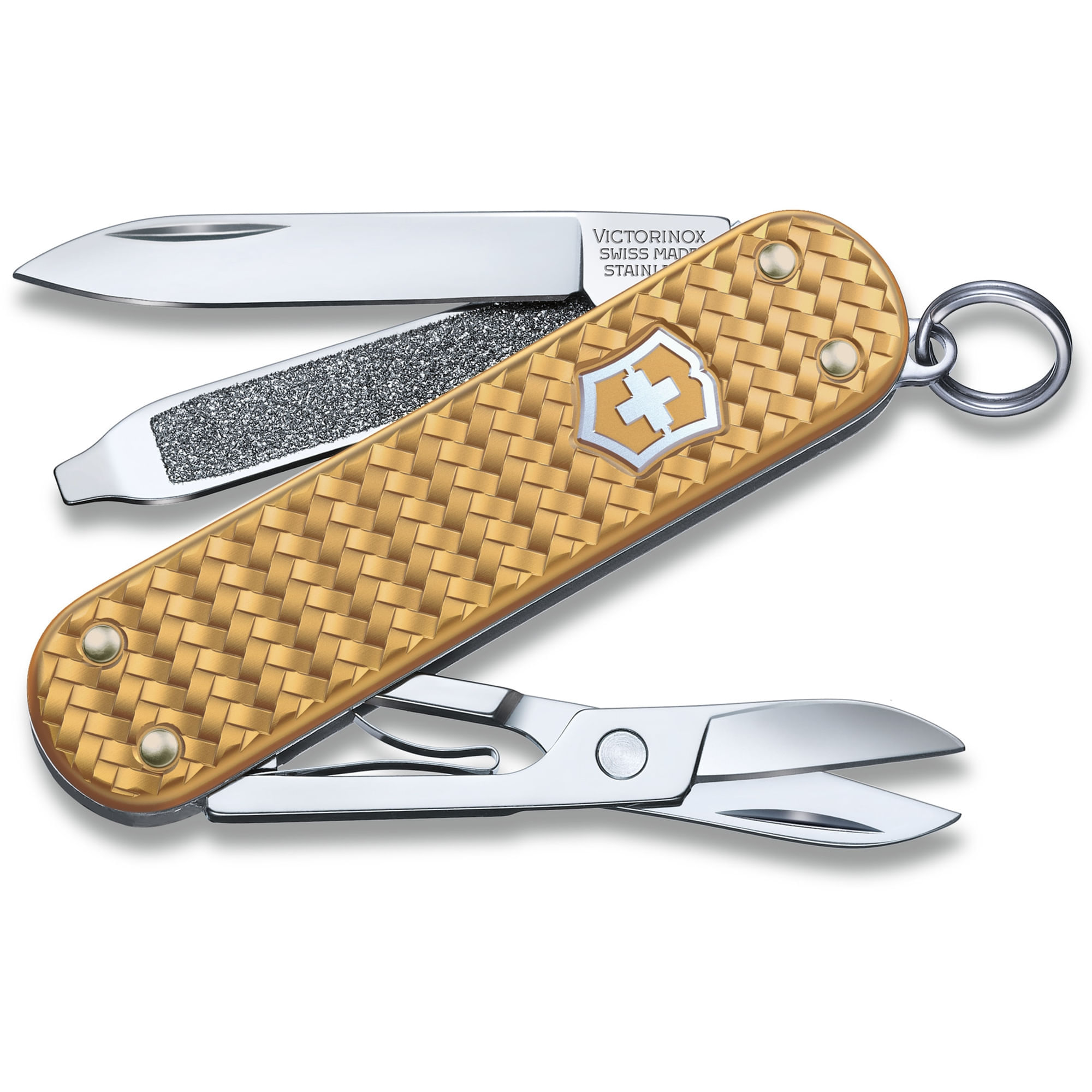 Miniatura Canivete Classic Precious Alox Brass Gold