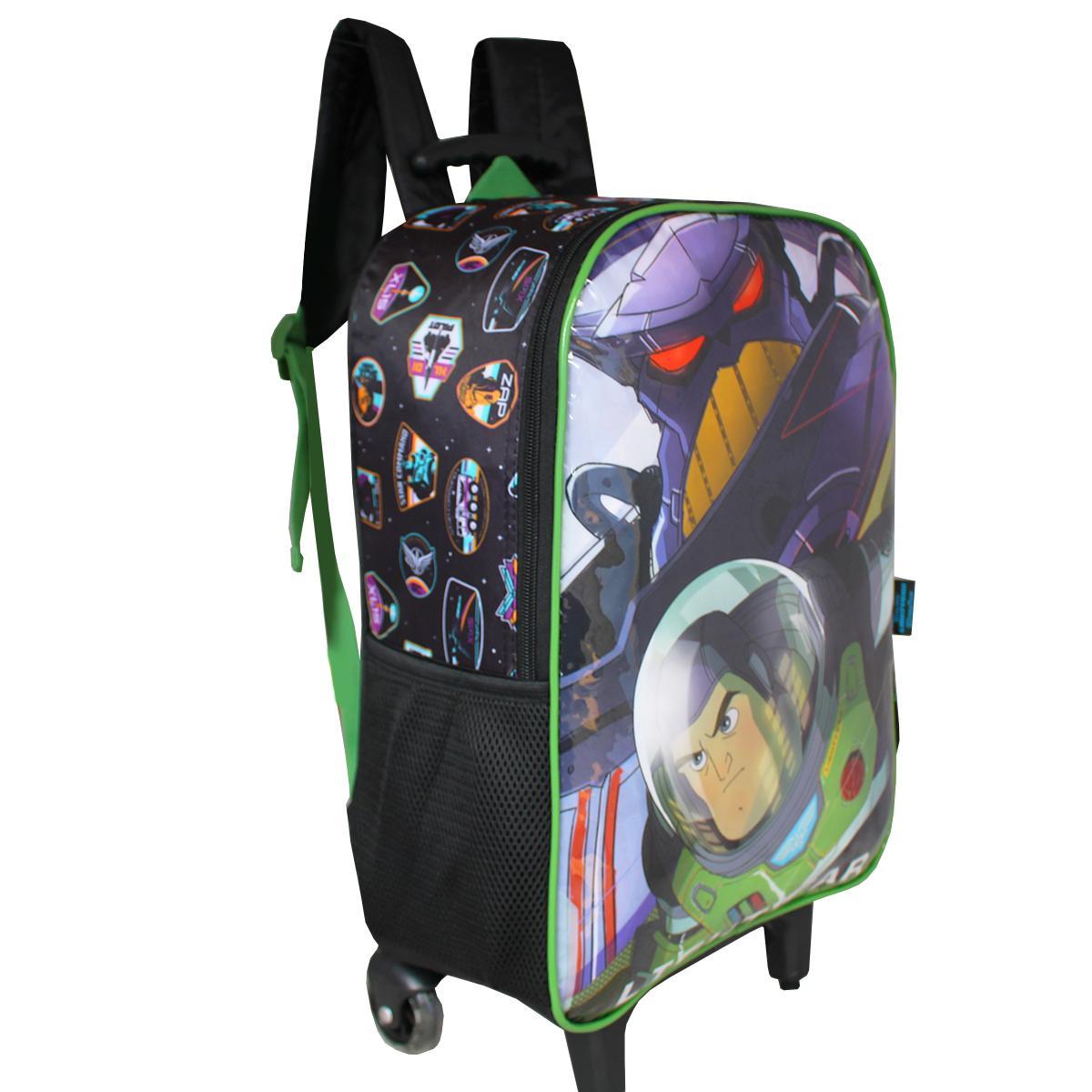 Miniatura Mochila Escolar De Rodinhas Buzz Lightyear Toy Story Preto