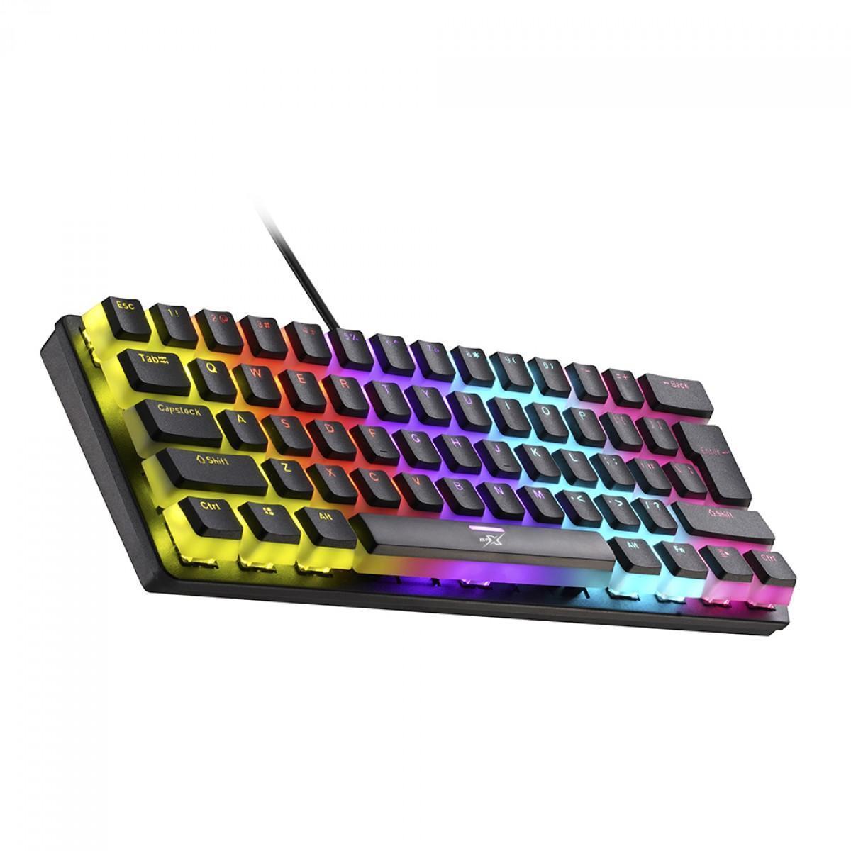 Miniatura Teclado Mecânico Gamer Brx M403, Rgb, Switch Blue, Black