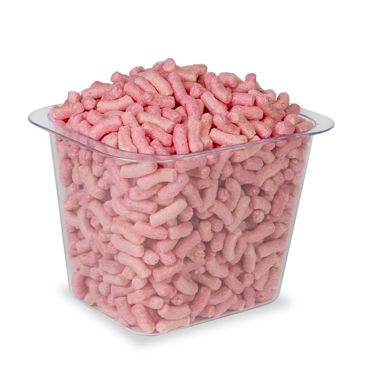 Miniatura 45 Litros Flocos De Proteção Enchimento Biodegradável Rosa