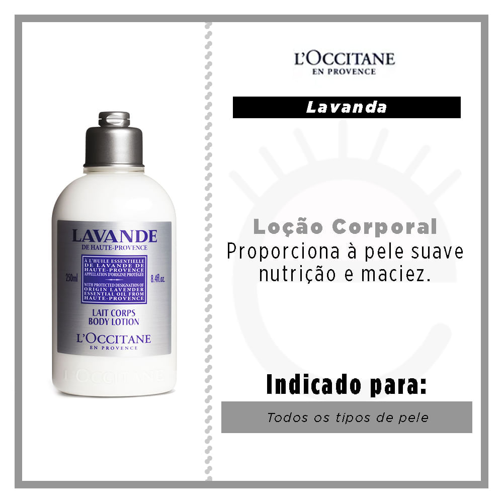 Miniatura Loção Corporal L'Occitane en Provence Lavanda Orgânica 250ml