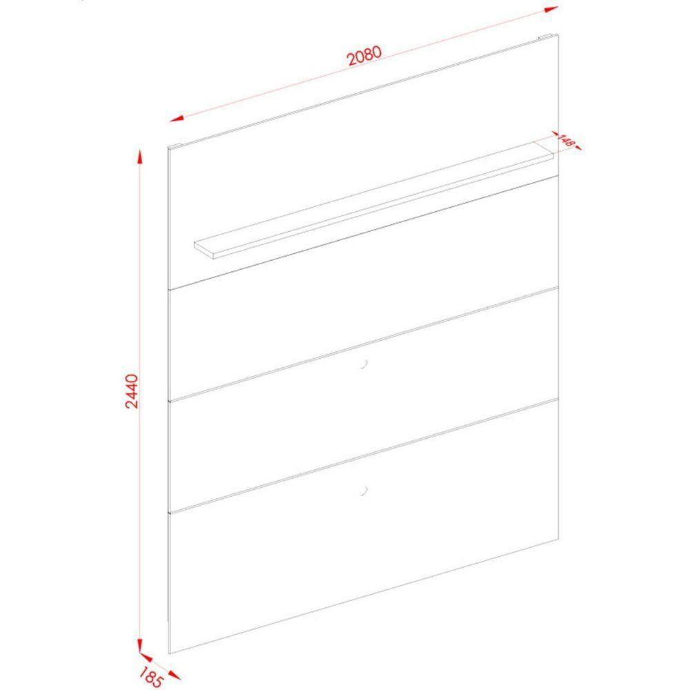 Miniatura Painel Piso-teto Para Tv 75 Polegadas Goiânia Naturale