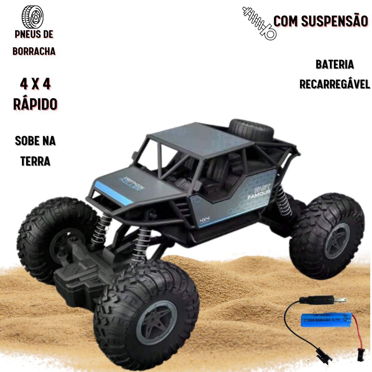 Miniatura Carrinho De Controle Remoto Subida Na Terra Jipe-Bigfootcar