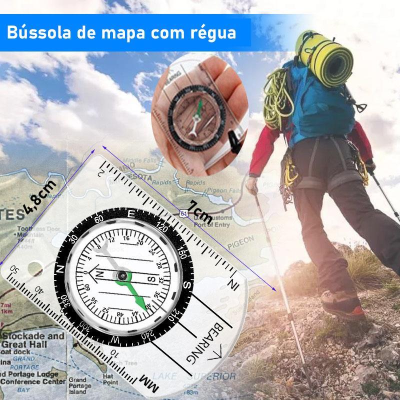 Kit Sobrevivência Emergência Camping Trilha Canivete Pesca