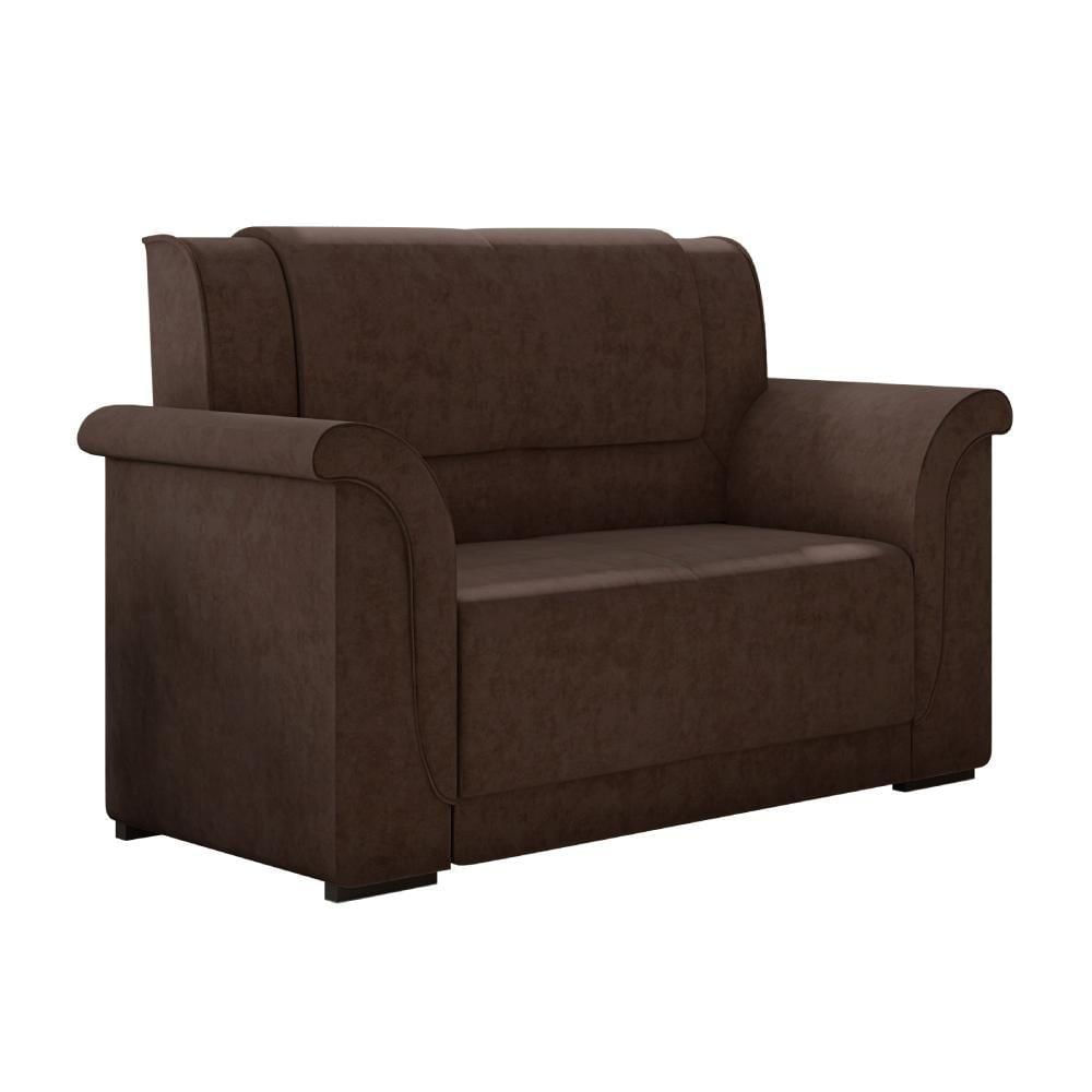 Sofá 2 E 3 Lugares Itália Marrom Suede Marrom