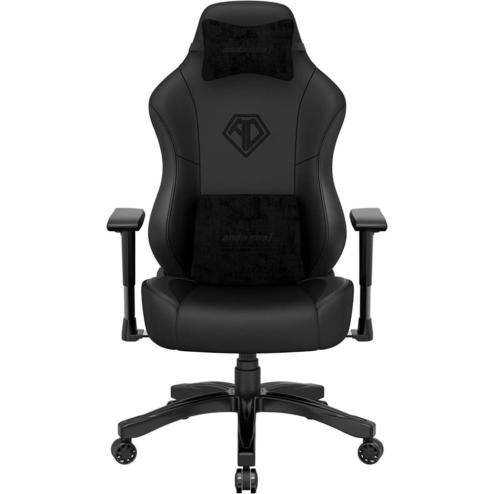 Miniatura AndaSeat Phantom 3 Cadeira Gamer Giratória e Reclinável em C ouro Sintético Preta