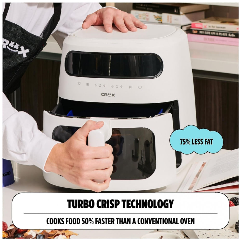 Miniatura Fritadeira Elétrica Air Fryer 8L com Tecnologia TurboCrisp, Controle de Temperatura e Desligamento Automático, 1750W, C...