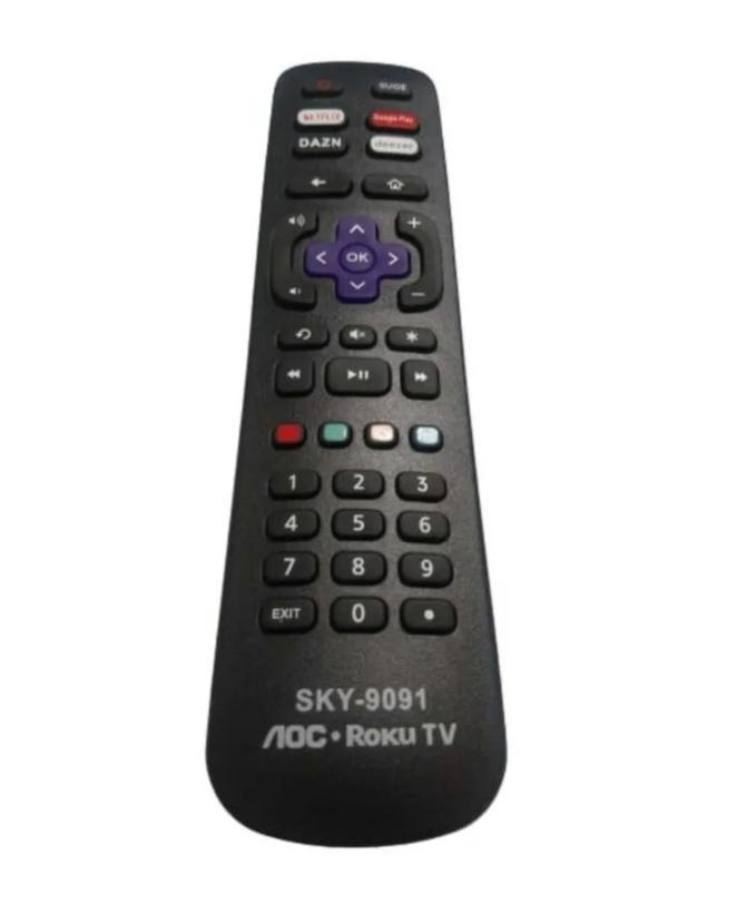 Miniatura Controle Remoto Da Tv Aoc Roku Tv Preto - Importado - Desktop