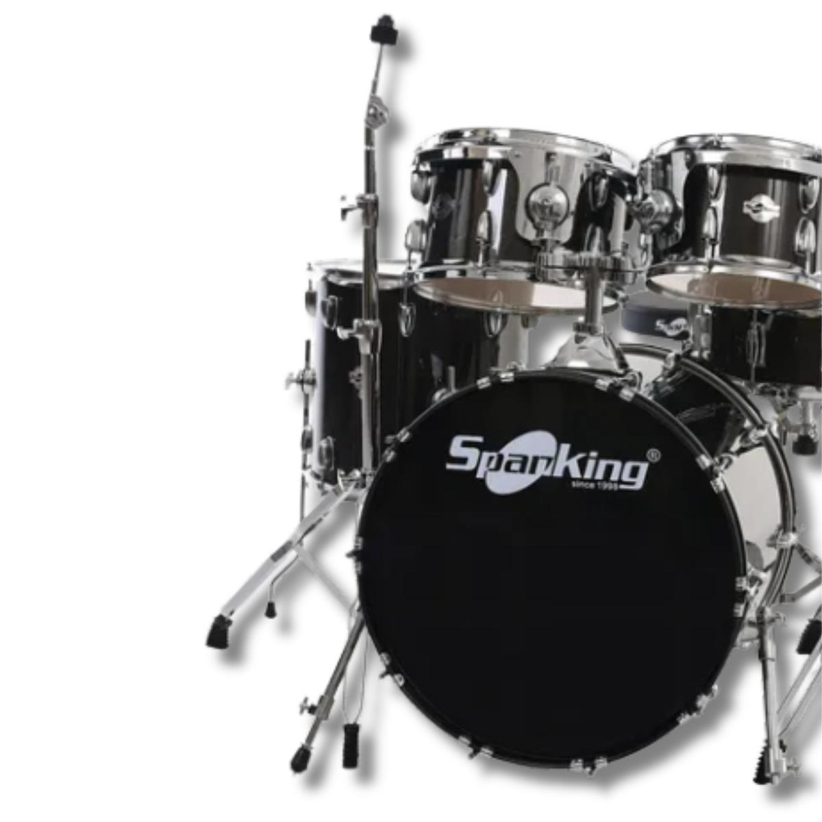 Miniatura Bateria Spanking Completa Preta Black Sparkle Bumbo 20