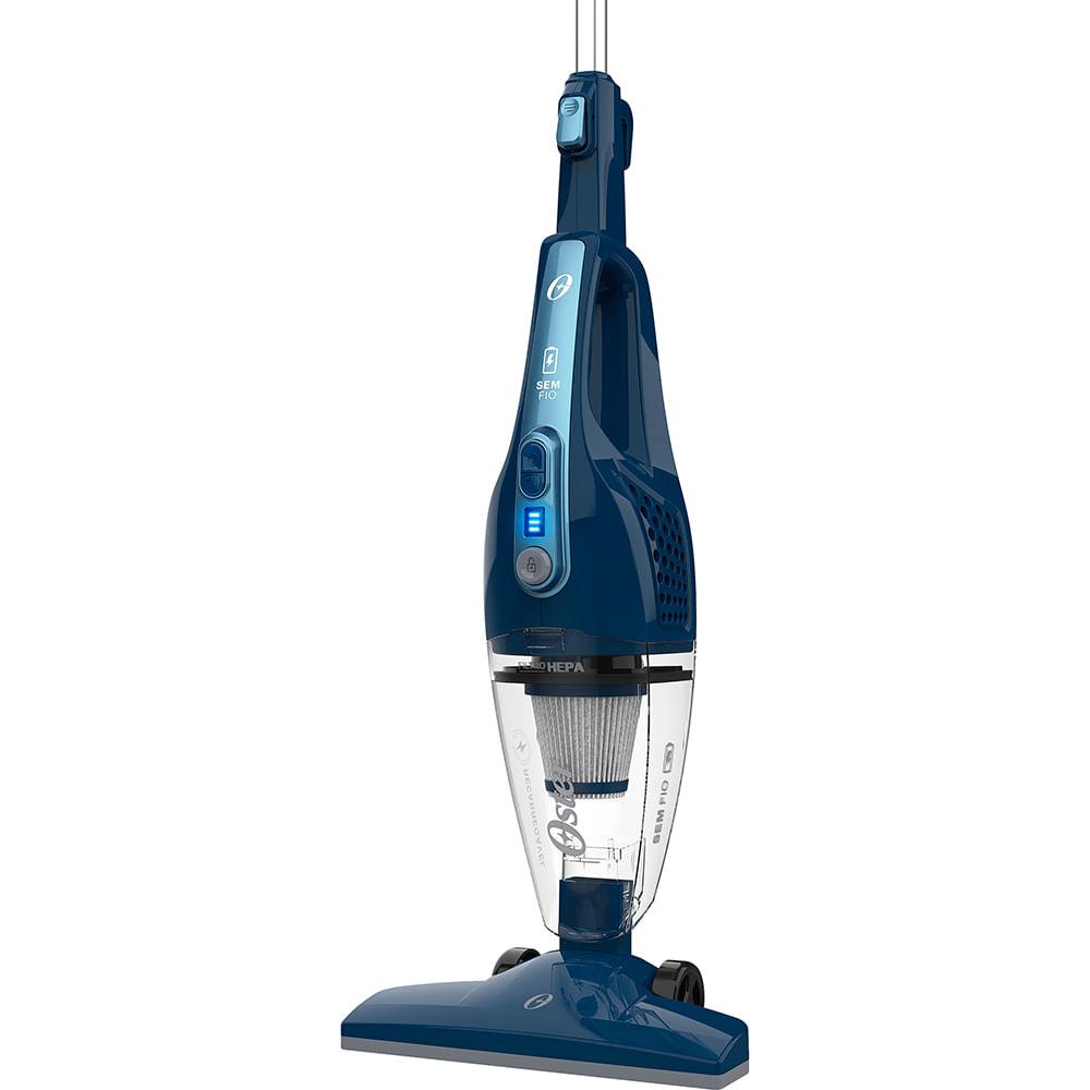 Miniatura Aspirador de Pó Sem Fio Azul Oster 3 em 1 OASP630 Bivolt
