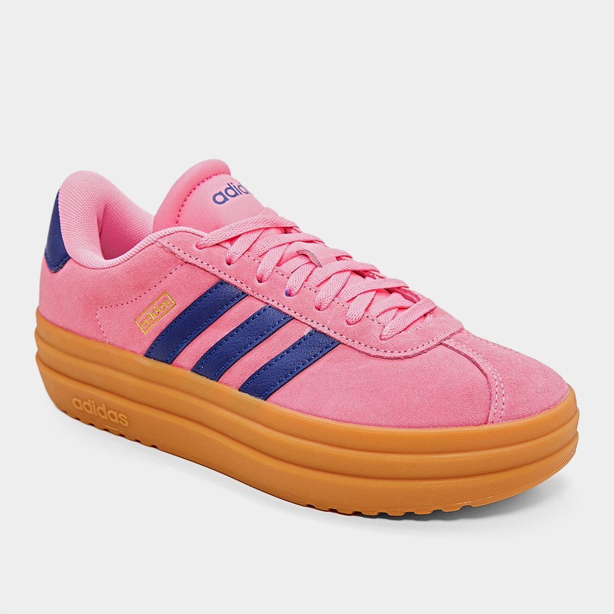 Miniatura Tênis Adidas VL Court Bold Feminino Rosa+Azul - 34