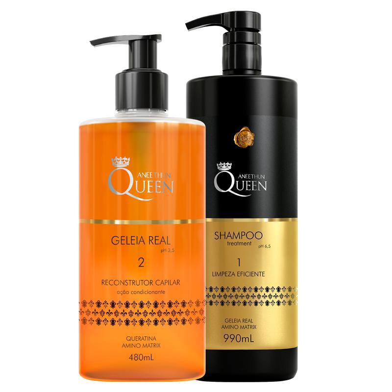 Miniatura Kit Aneethun Queen Geléia Real E Shampoo Treatment