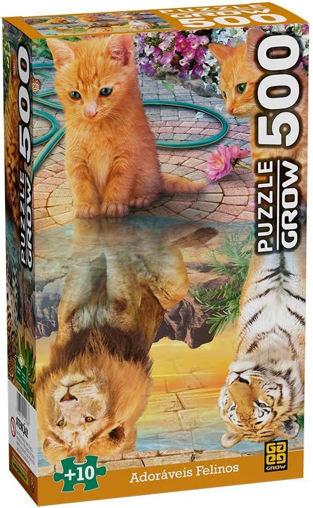 Miniatura Quebra-Cabeça Adoráveis Felinos 500 Peças - Grow 04568