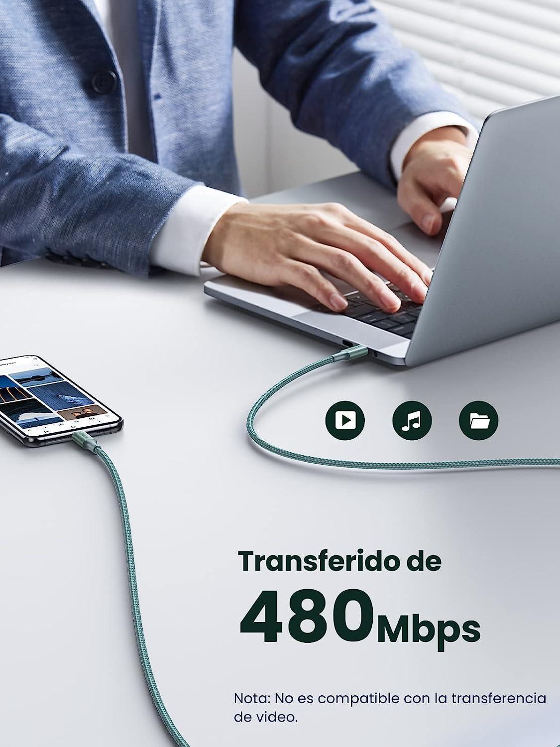 Cabo Ugreen Usb Tipo C 100W Pd Carregamento Rápido - 2 Metro