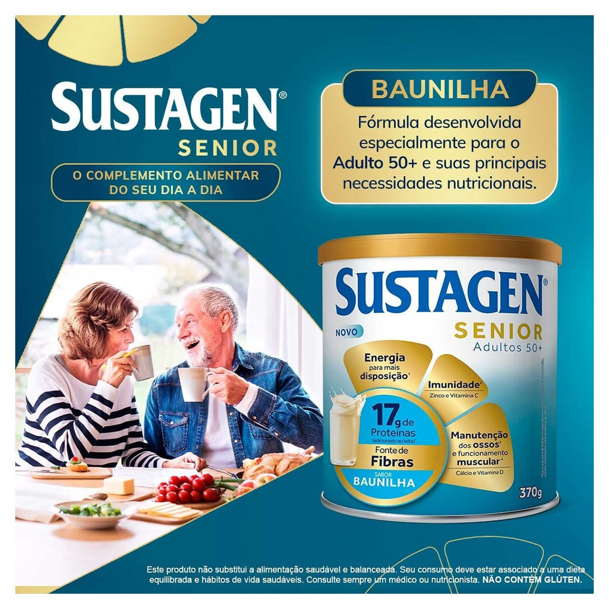 Complemento Alimentar Sustagen Senior 50+ Baunilia 370g