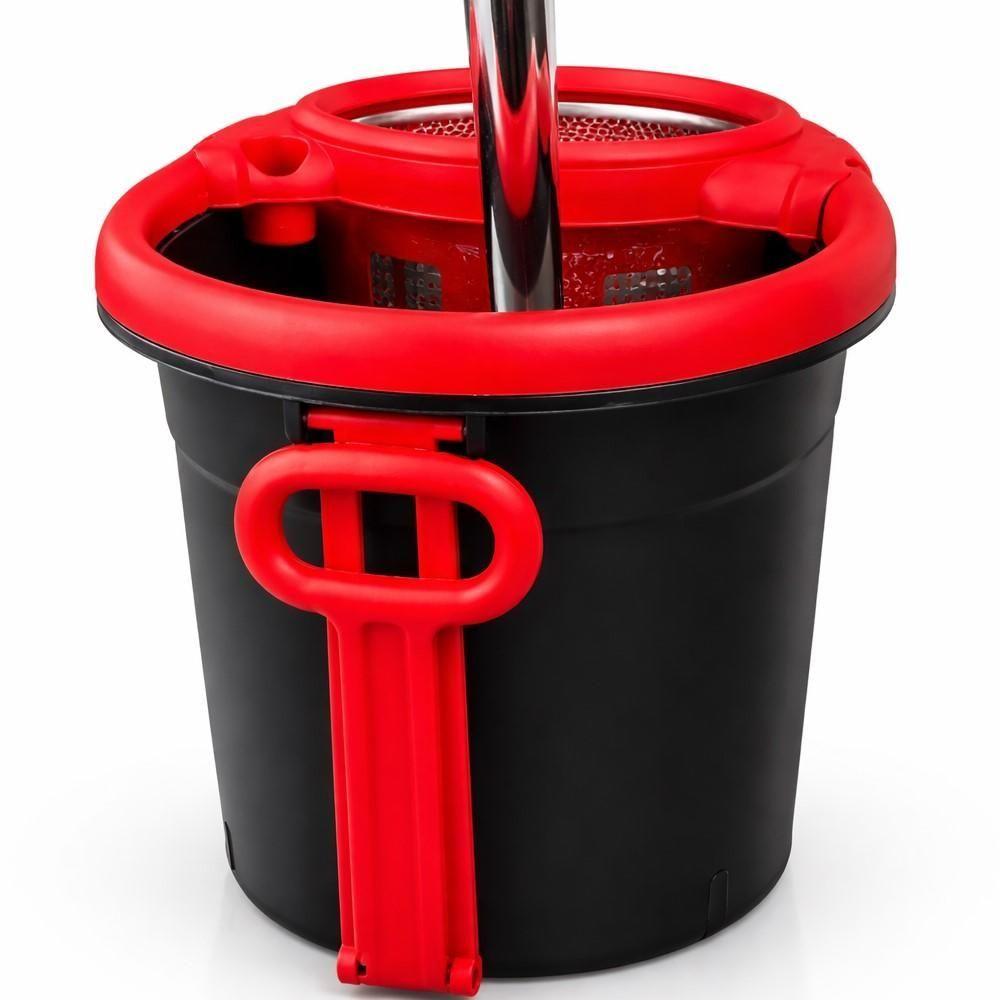 Miniatura Mop Esfregão Profissional Balde 13l Inox Sistema Giratório