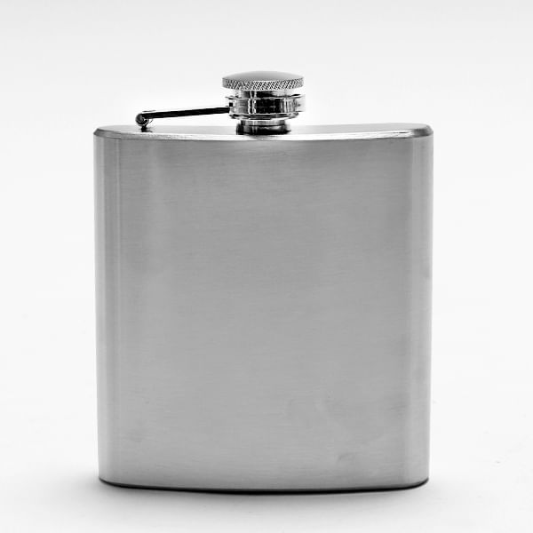 Miniatura Cantil De Bolso Porta Bebida Aço Inox Whisky Vodka Rum 200ml