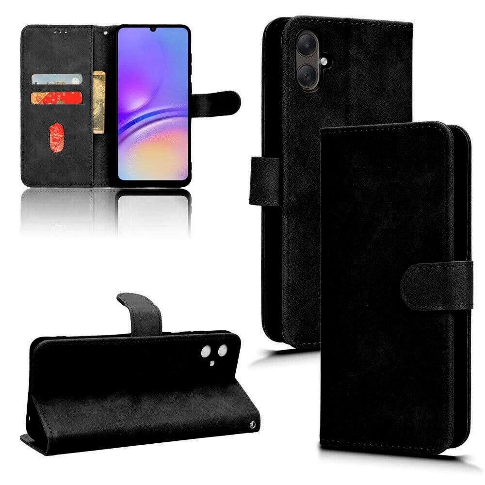 Miniatura Capinha Carteira Flip P/Samsung A05 Com Porta Cartão - Preta