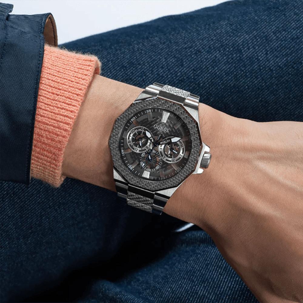 Miniatura Relógio Guess Masculino Multifunção GW0636G1 Prata