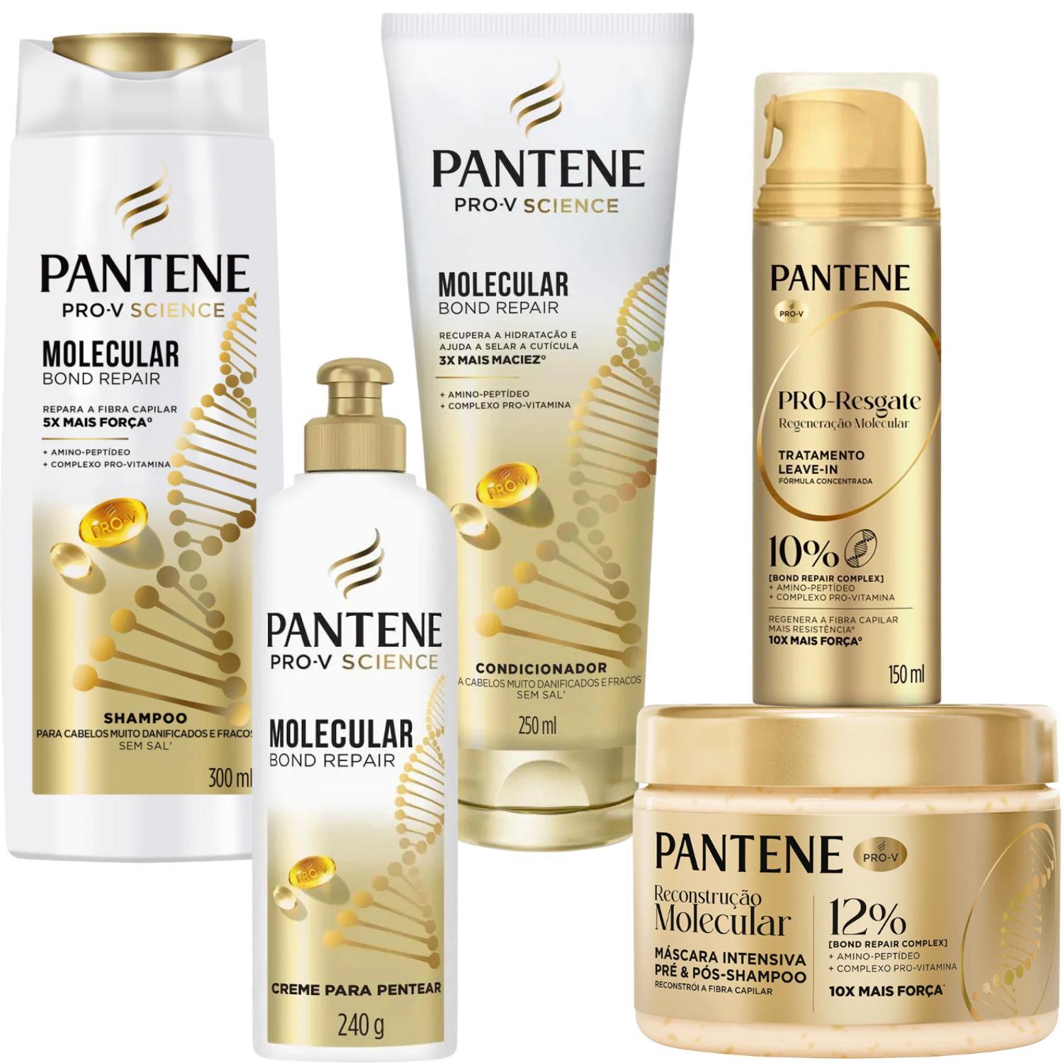Miniatura Kit Pantene Molecular Bond Repair Amino Peptídeo Leave-In