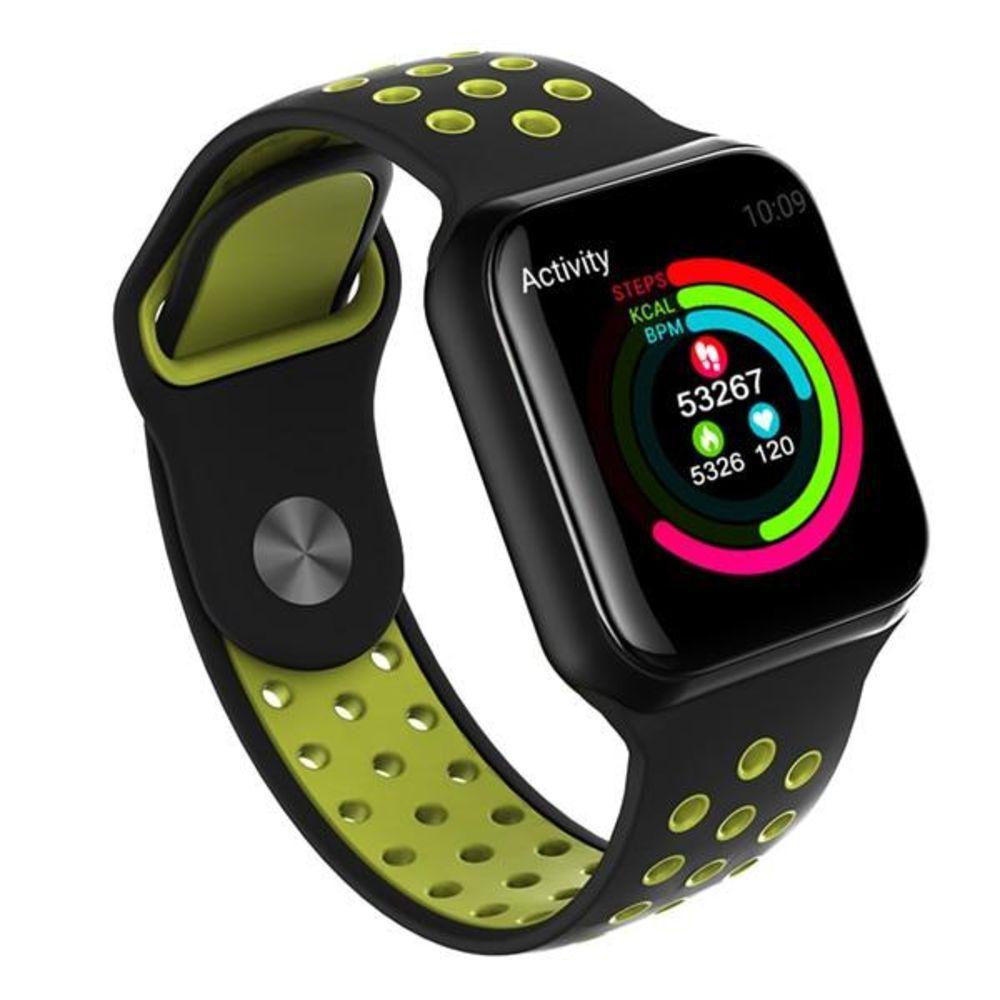 Miniatura Relógio Inteligente Smartwatch F8 Ios Android - Preto/Verde Homologação: 79902113999