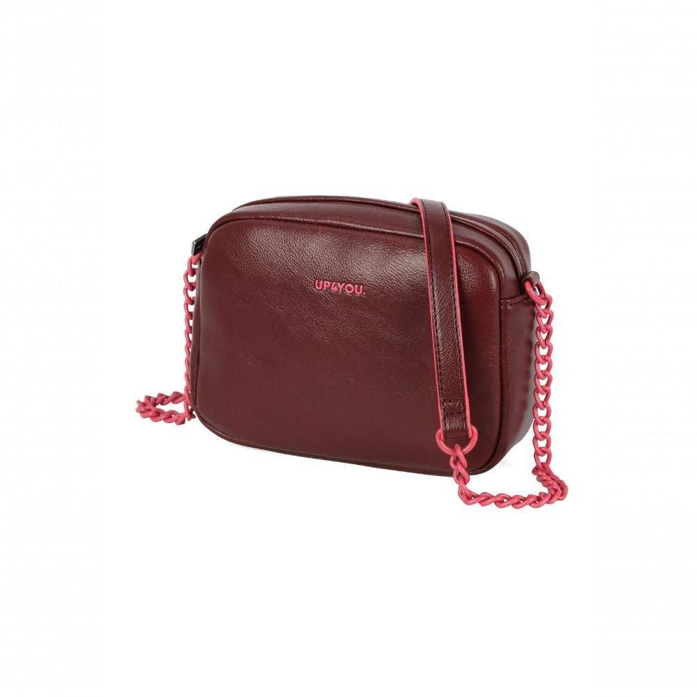 Bolsa Sintetica Transversal Up4you Bordo - Unico Vermelho