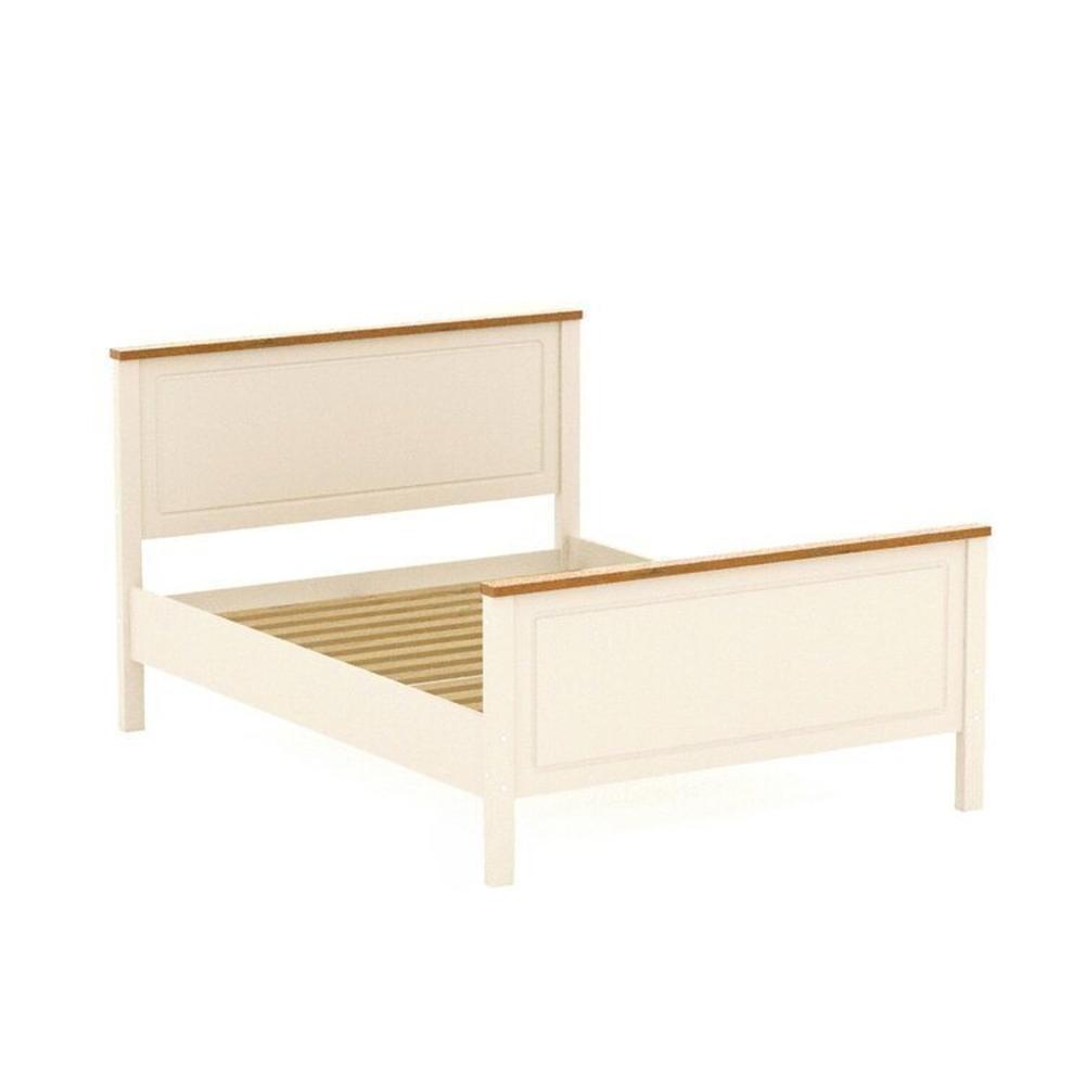 Conjunto Dormitório 1 Cama Queen 1 Mesa de Cabeceira 1 Cômoda Ananda CabeCasa MadeiraMadeira Imbuia/Offwhite
