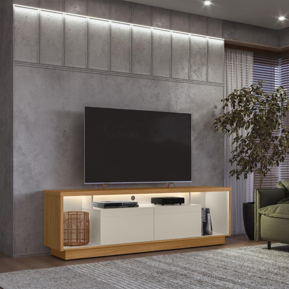 Miniatura Conjunto Rack Cronos 1.8 com Kit Fita LED 1 Fita (1600mm) Nature/ Off White