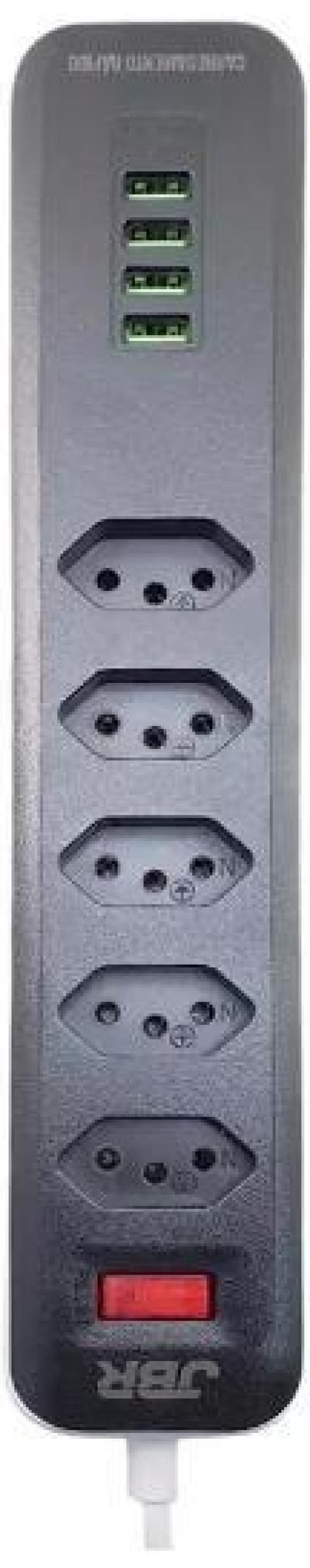 Miniatura Extensor Elétrico 5T/4USB - Carga Rápida - Anti Chama