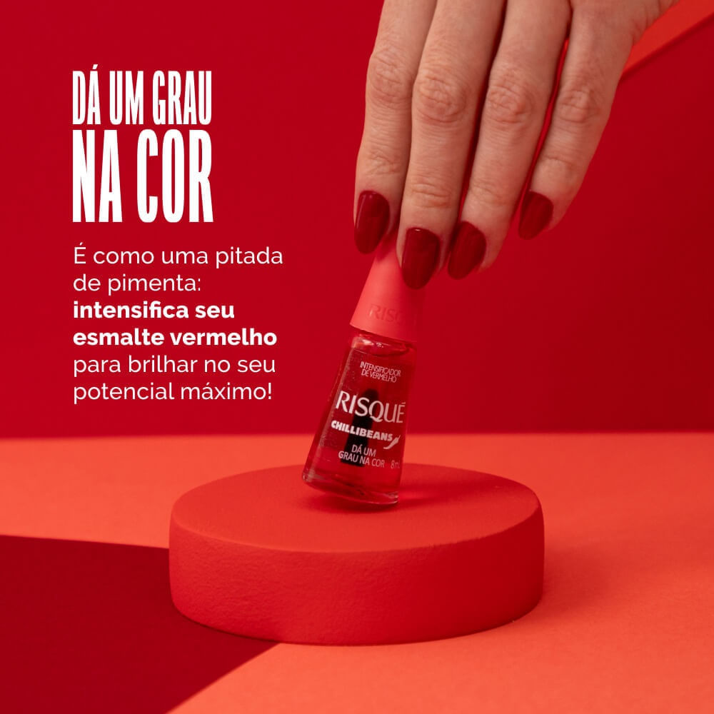 Miniatura Esmalte Risqué e Chilli Beans Dá Um Grau na Cor 8ml
