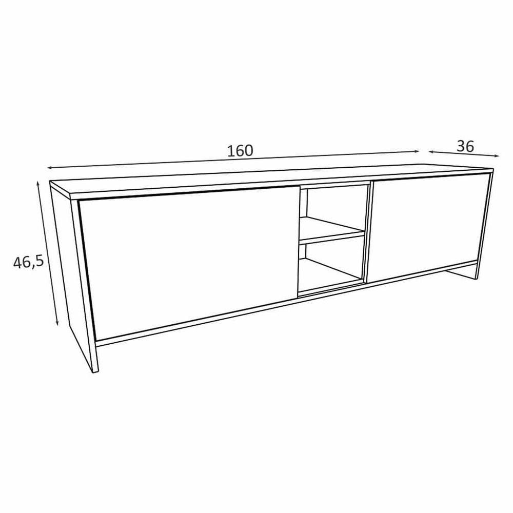 Miniatura Conjunto Rack E Painel Para Tv 65" 160cm Branco Madeirado