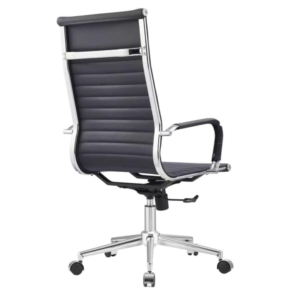 Miniatura Kit 2 Cadeiras Giratória Alta Office Manhattan Esteirinha Fratini Revestida Em (pu) Preto Base