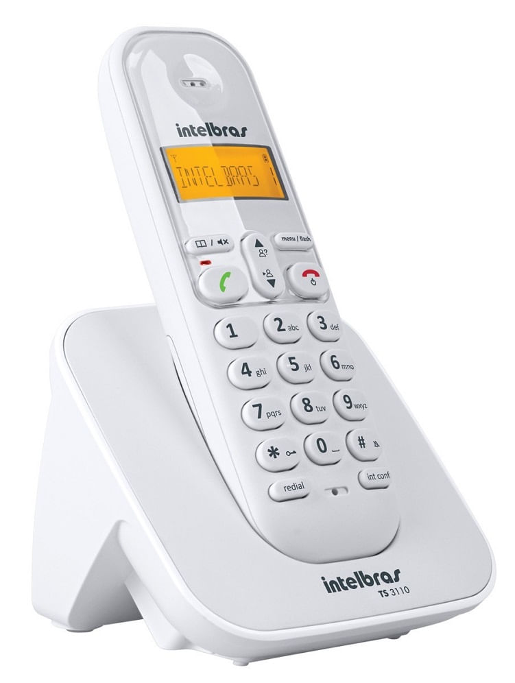 Miniatura Kit Aparelho Telefone Fixo sem fio Dect TS 3110 Com 5 Ramal Homologação: 20121300160