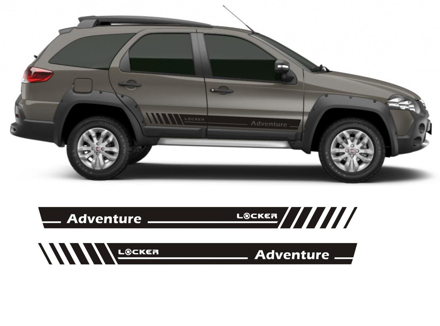 Miniatura Adesivo Lateral Palio Weekend Ad1 Adventure Locker Faixa