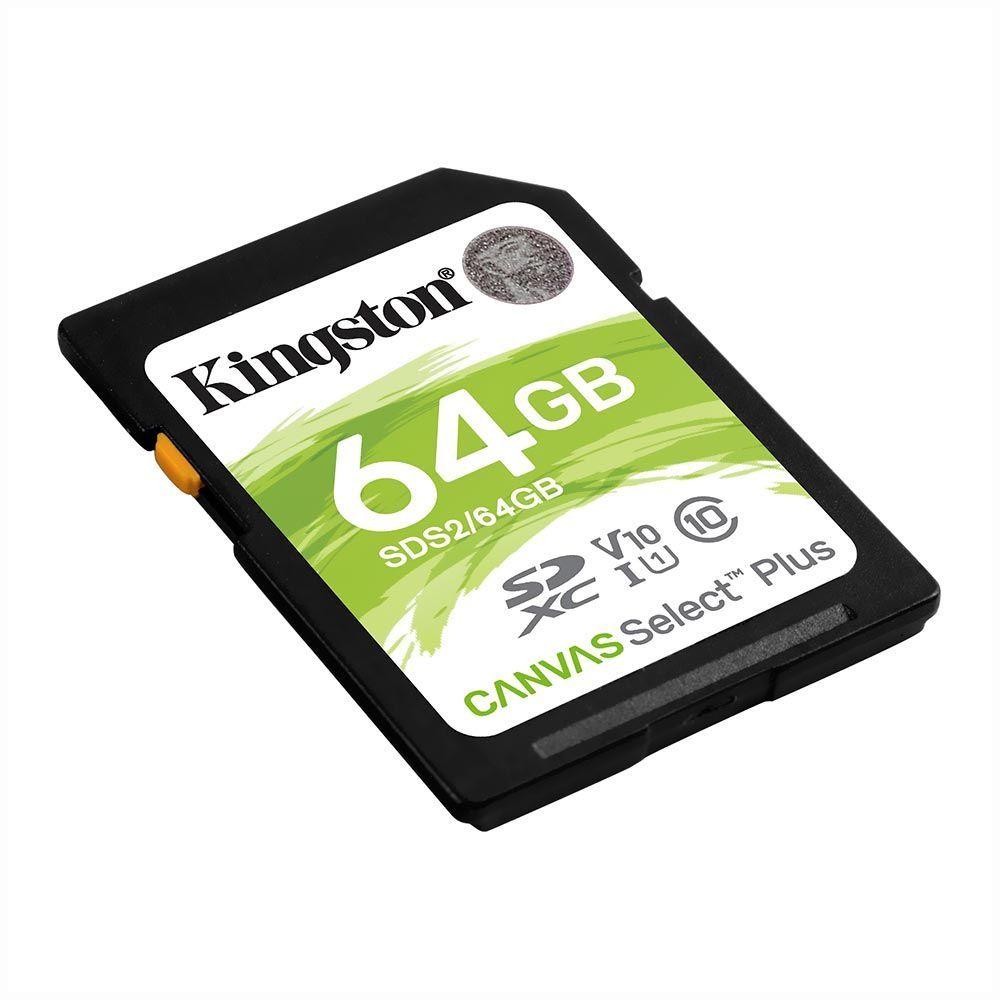 Miniatura Cartao De Memoria Sd Kingston Canvas Select 64gb - 100mbs - Classe 10 - (sds2-64gb)