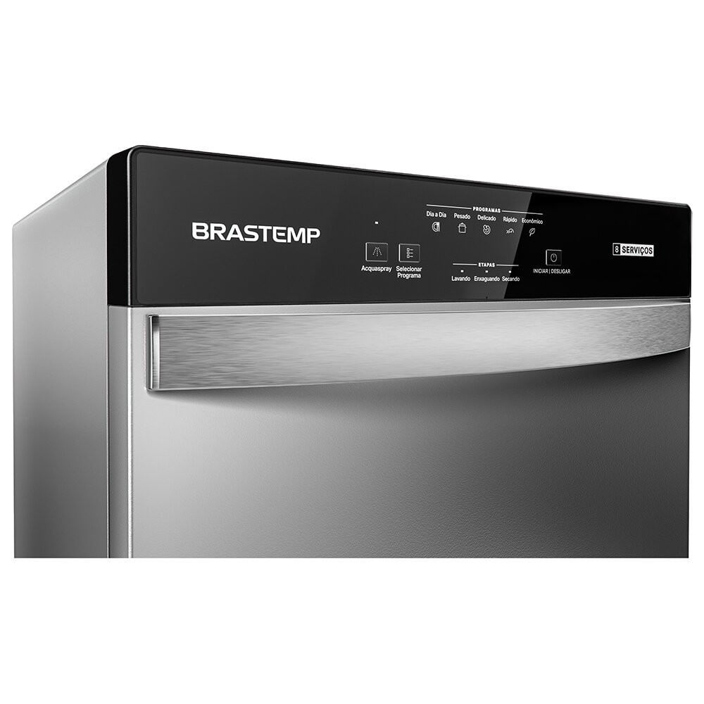 Lava-Louças 8 Serviços de Lavagem BLF08BS Brastemp Cinza - 110V
