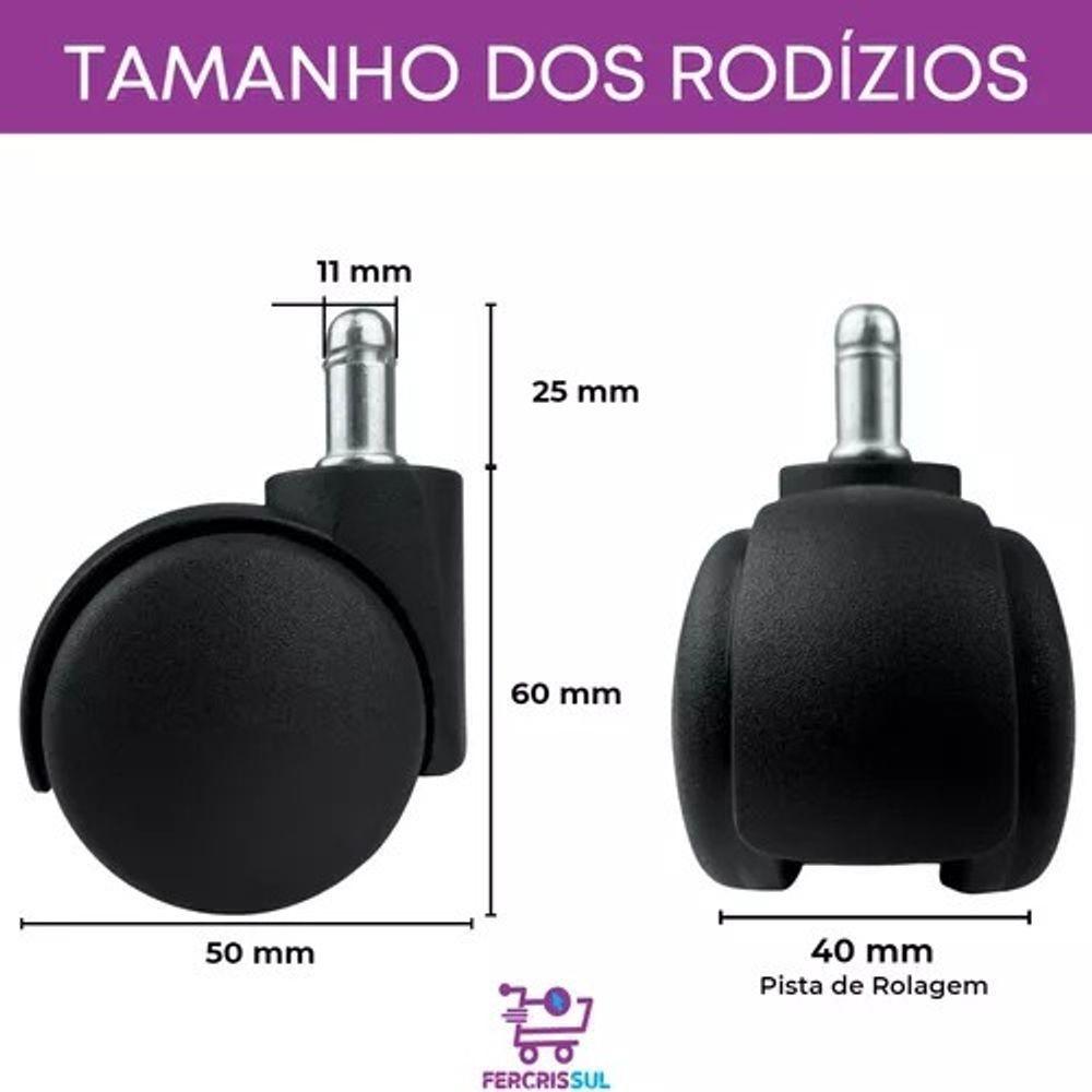 Kit Pistão Classe 1 + 5 Rodízios Para Cadeira Giratória - Solução Completa