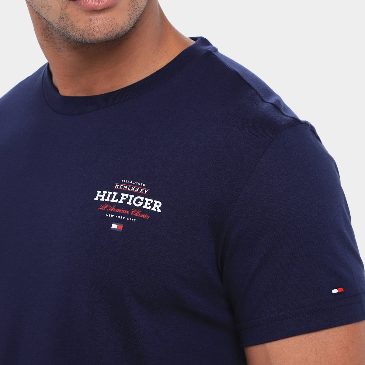 Miniatura Camiseta Tommy Hilfiger Monotype Masculina Marinho - P