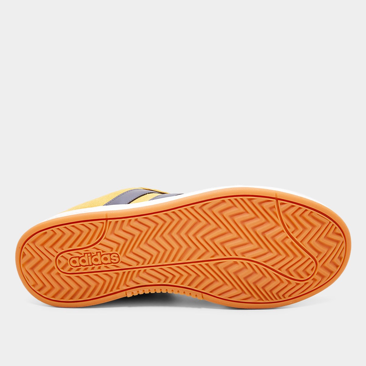 Miniatura Tênis Couro Adidas Grand Court Alpha Masculino Amarelo+Cinza - 34