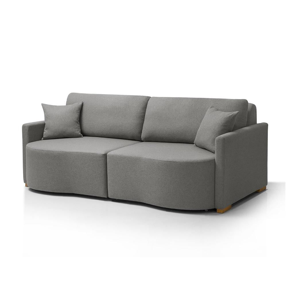 Miniatura Sofá Cama Retrátil 2 Lugares 184 cm Moscow Cinza Escuro
