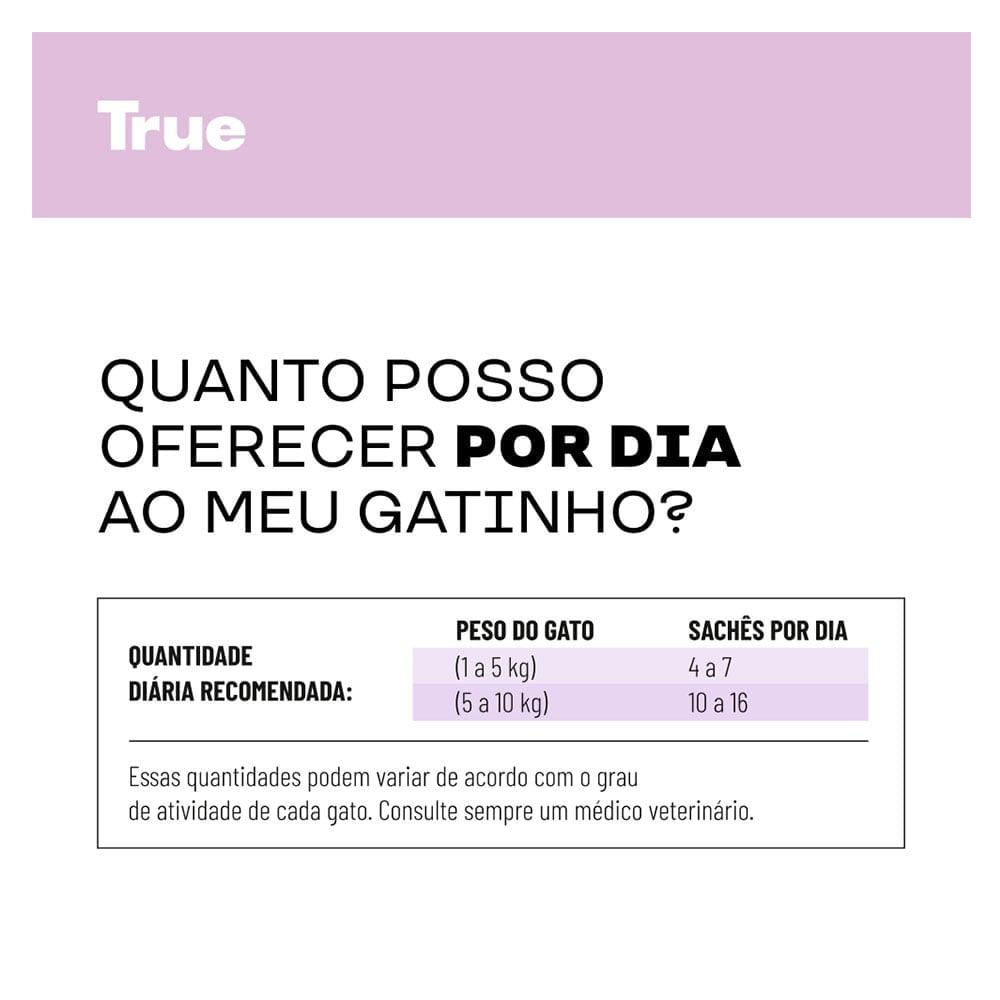 Petisco Cremoso True Creamy Sabor Atum para Gatos - 5 Unidades