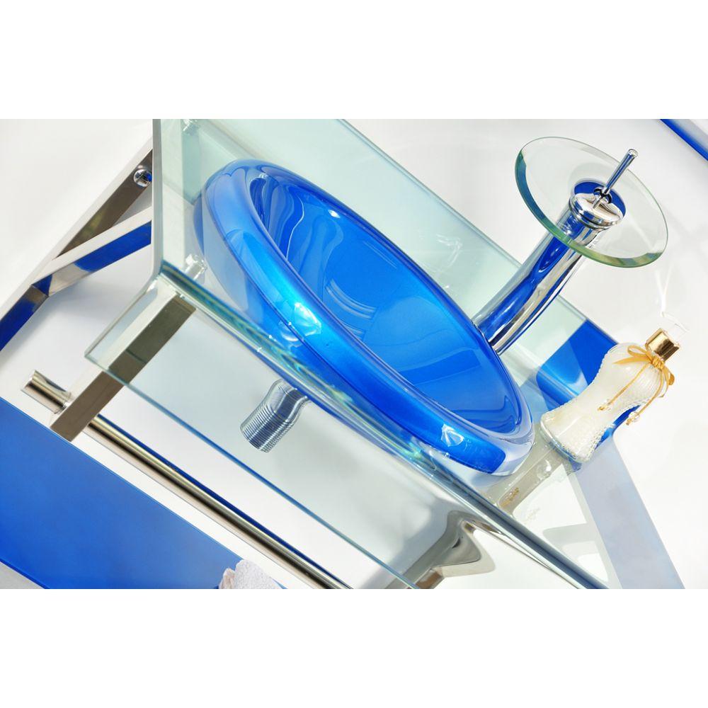 Miniatura Gabinete de Vidro para Banheiro Turqui Azul Escuro Ekasa